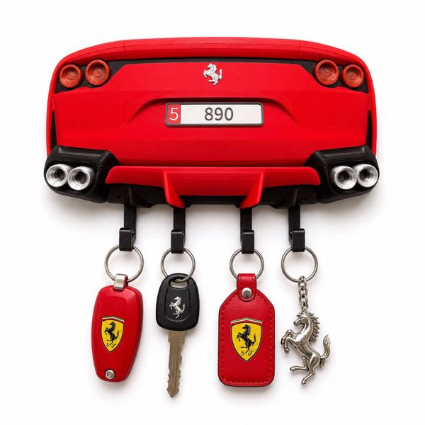 Porta chaves de parede 3D Ferrari 812 da linha Basic da SuperGarage 3D