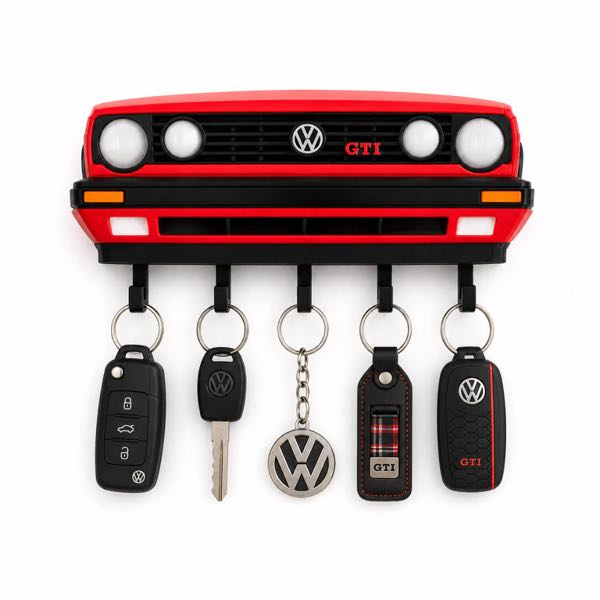 Porta chaves de parede 3D VW Golf Mk2 da linha Basic da SuperGarage 3D