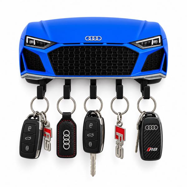 Porta chaves de parede 3D Audi R8 da linha Premium da SuperGarage 3D