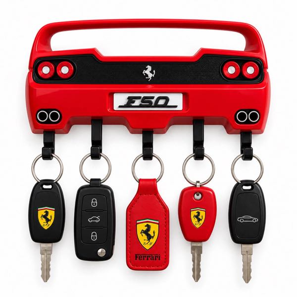 Porta chaves de parede 3D Ferrari F50 da linha Premium da SuperGarage 3D