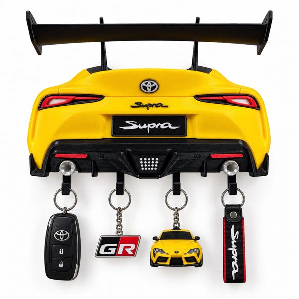 Porta chaves de parede 3D Toyota Supra da linha Premium da SuperGarage 3D