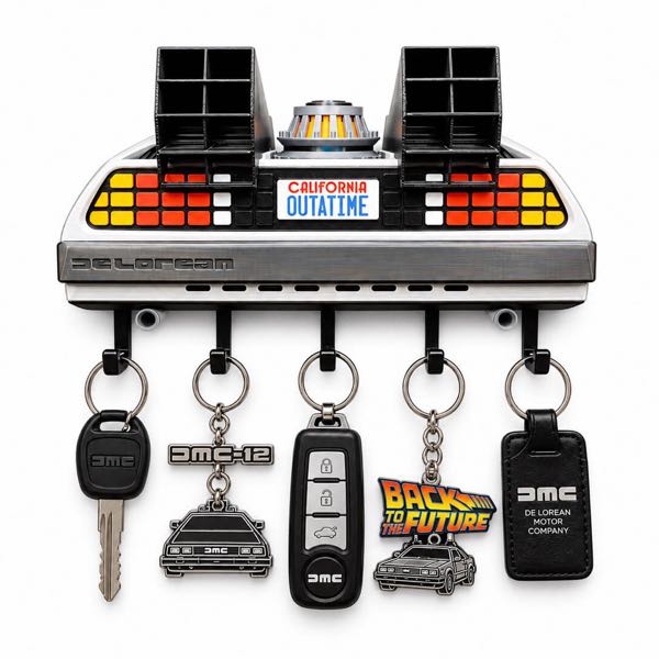 Porta chaves de parede 3D DeLorean da linha Ultra da SuperGarage 3D